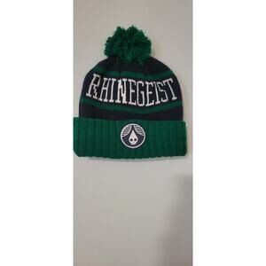 Green Brewing Pompom Toboggan Beanie Heavy Acrylic Nice Ohio Company